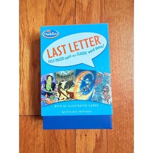 ThinkFun Last Letter Card Game Fast-Paced Word Game 61 Illustrated Cards Ages 8+